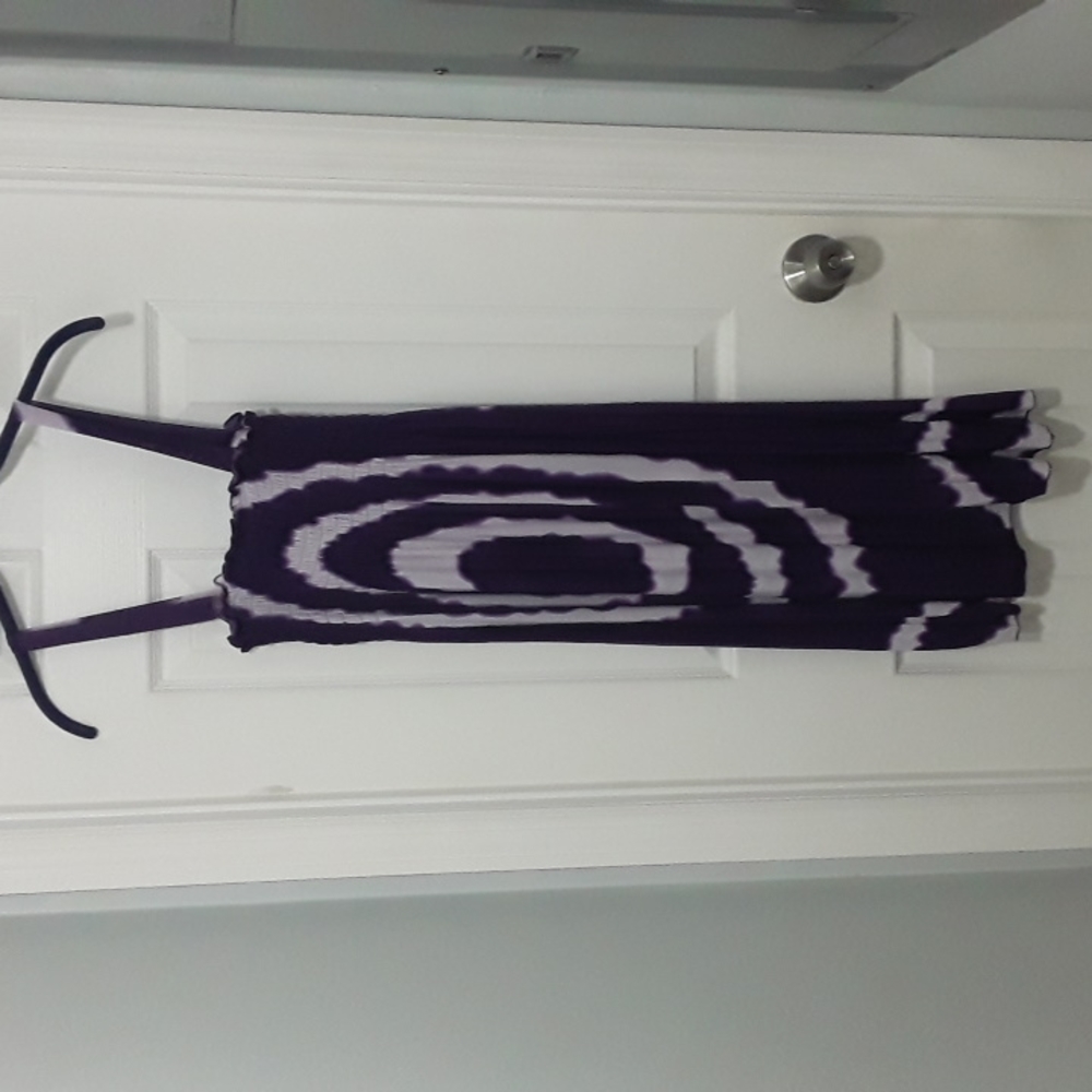Purple And White Tie Dye Dress
